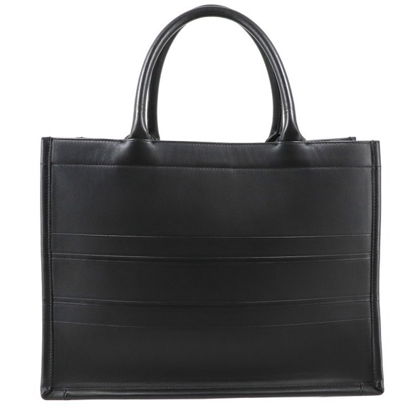 Dior Calfskin Christian Bag Tote Medium Book  Black - Picture 1 of 6